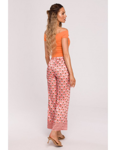 M677 Raštuotos "culotte" kelnės - 2 modelis