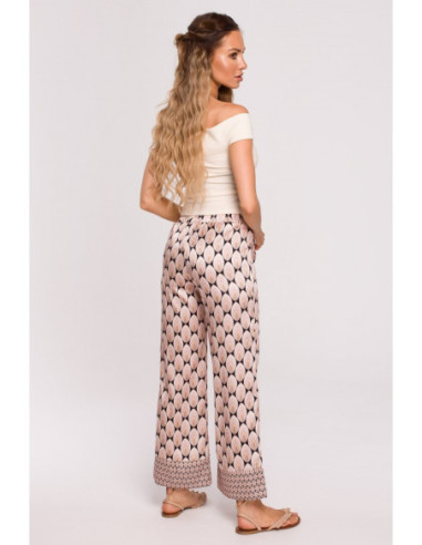 M677 Raštuotos "culotte" kelnės - 3 modelis 2