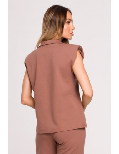 M682 Palaidinė be rankovių su V formos iškirpte ir... 2