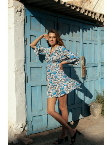 K133 Siaurėjanti mini suknelė - 2 modelis 2