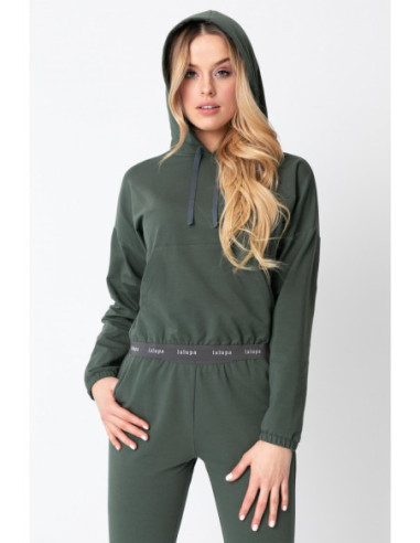 LA103 Trumpas džemperis su logotipu - alyvuogių žalios... 2