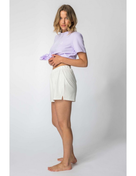 LA110 Miego šortai - ekru spalvos
