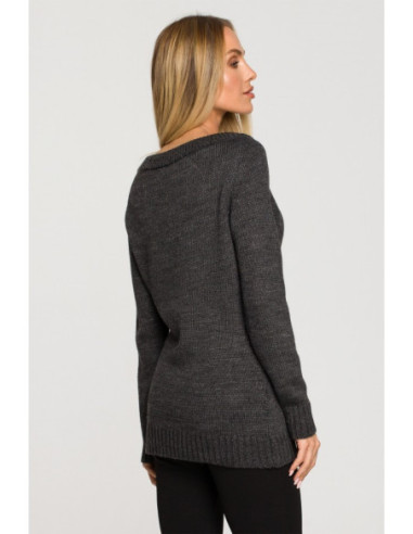 M711 Džemperis su iškirpte - grafitinis 2