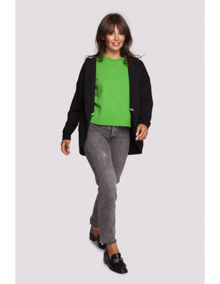 B235 Sijonas su užapvalintais kraštais - juodas