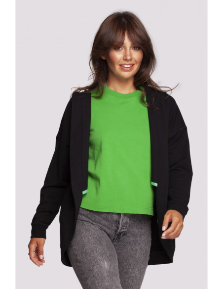 B235 Sijonas su užapvalintais kraštais - juodas