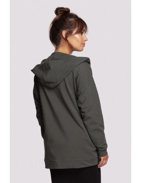 B235 Apsiaustas su užapvalintais kraštais - kariškai žalias