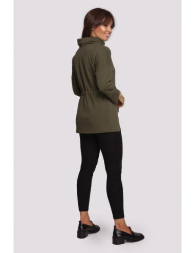 B236 Megztinis su kaspinu ir centais - alyvuogių žalios... 2