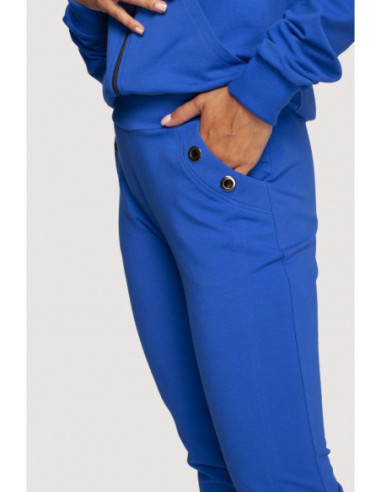 B243 Kelnės su dygsniais ant kojų - rugiagėlių mėlynos... 2