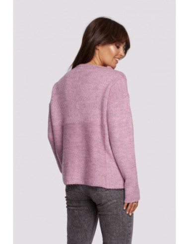 BK091 Džemperis su stovinčia apykakle - pudros mėlyna 2