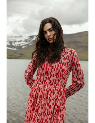 S320 Šifoninė suknelė su raukiniais - 1 modelis 2