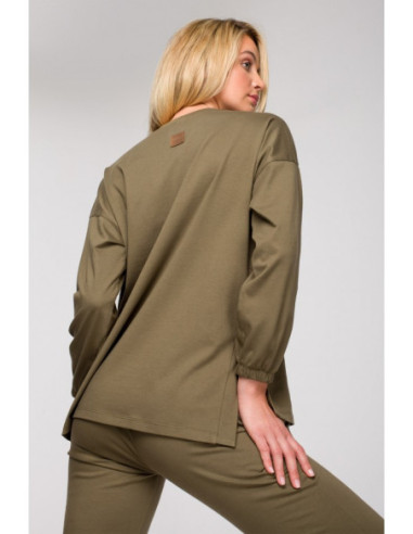 LA122 Palaidinė ilgomis rankovėmis - chaki spalvos 2