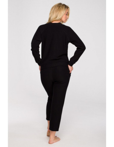 LA131 Palaidinė su gilia iškirpte - juoda 2