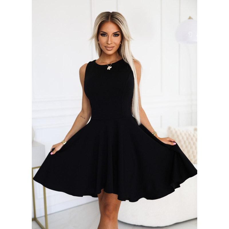 575-1 Unique dress with longer back - black  2
