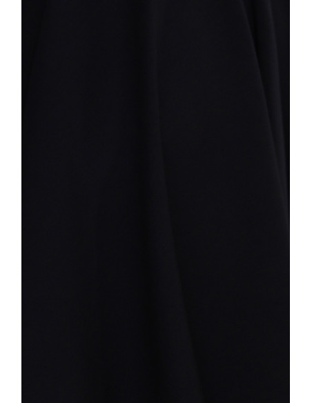  575-1 Unique dress with longer back - black 