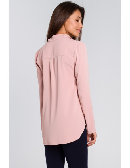 S144 Palaidinė su laisvais marškiniais - pudros mėlyna