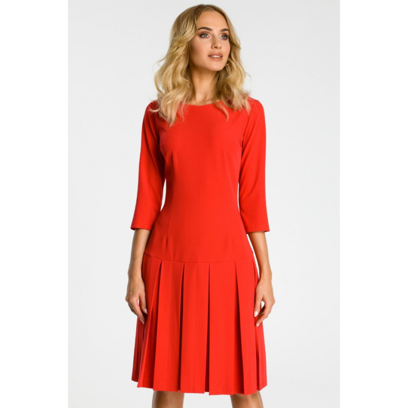 M336 Suknelė pažemintu liemeniu ir kontrastingomis... 2