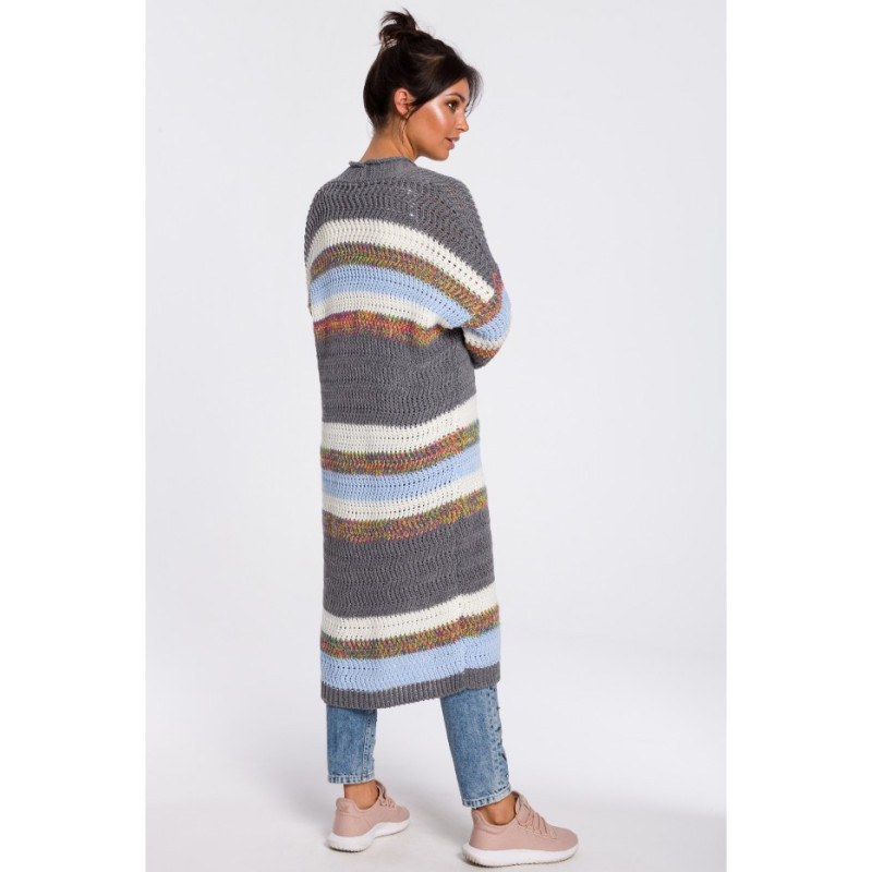 BK036 Įvairiaspalvis megztinis - 2 modelis 2