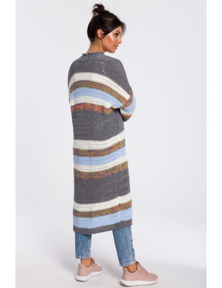 BK036 Įvairiaspalvis megztinis - 2 modelis