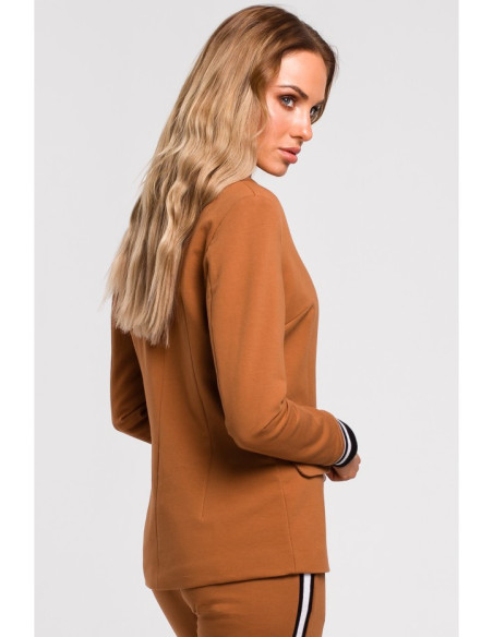 M459 Striukė su briaunuotais rankogaliais - karamelinė