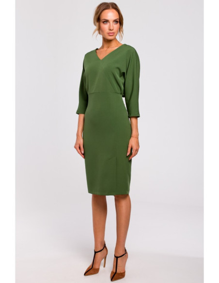 M464 Suknelė su laisva viršutine dalimi - žalia