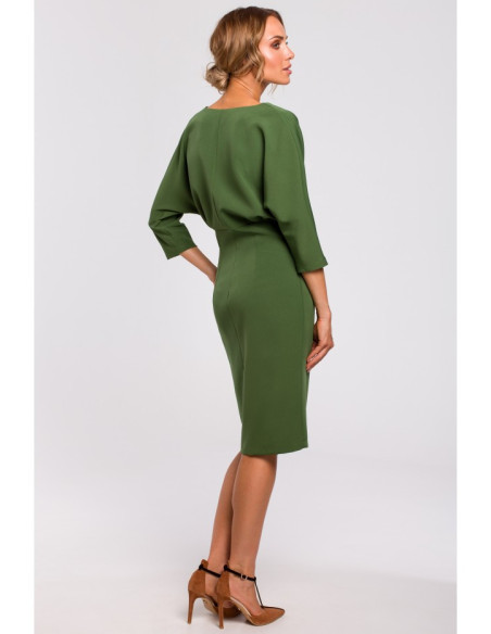 M464 Suknelė su laisva viršutine dalimi - žalia