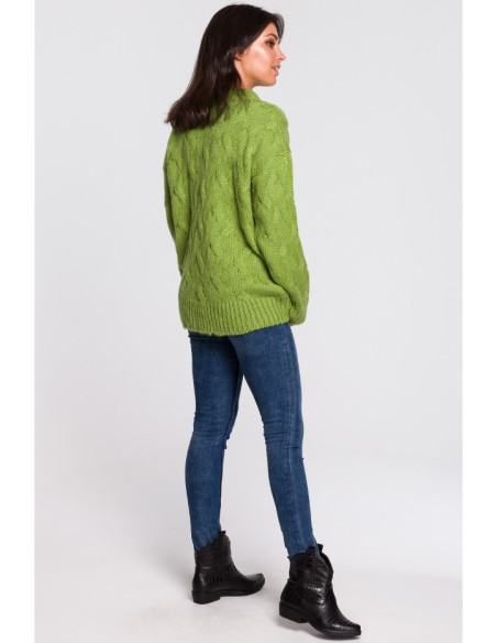 BK038 Pintas megztinis - žalias