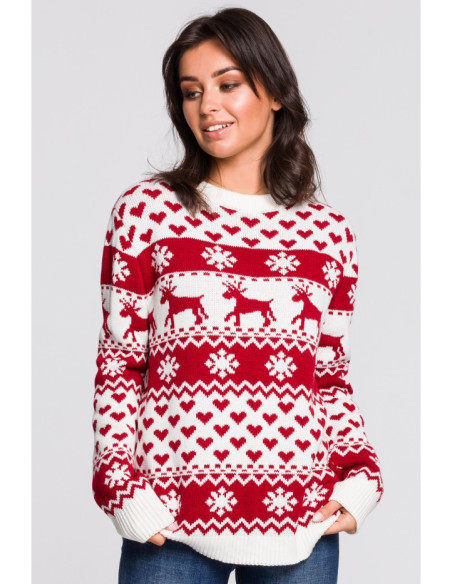 BK039 Megztinis su kalėdiniu motyvu - 2 modelis