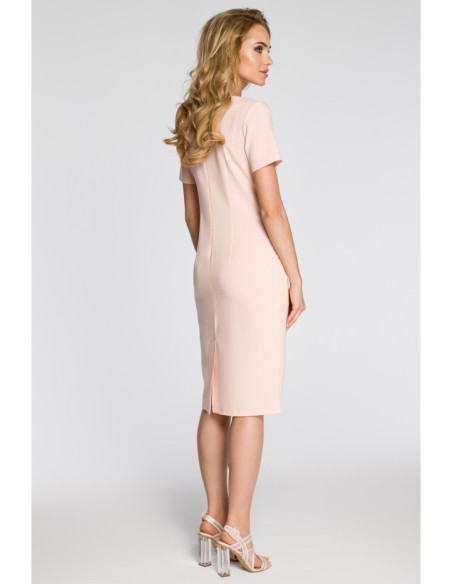 M234 Prigludusi prigludusi suknelė moterims - pudros mėlyna