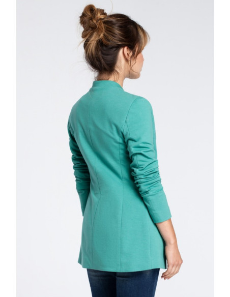 B030 Trikotažinė striukė be sagų - žalia