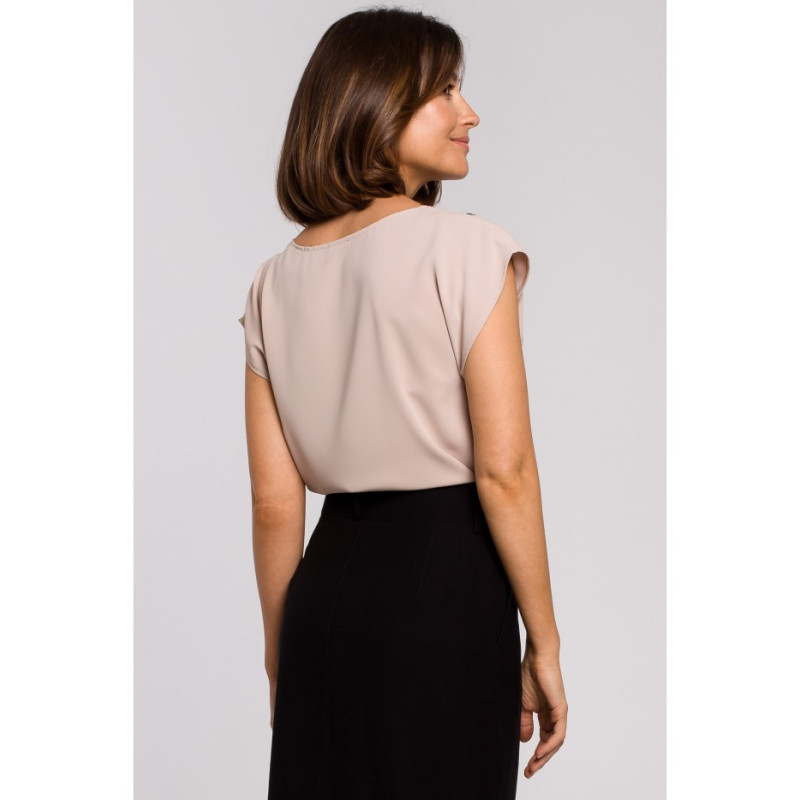 S206 Palaidinė be rankovių su nėriniuota iškirpte -... 2