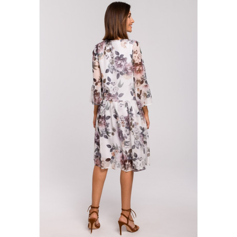 S214 Šifoninė suknelė su pažemintu liemeniu - 1 modelis 2