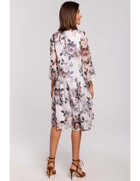 S214 Šifoninė suknelė su pažemintu liemeniu - 1 modelis