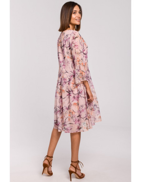 S214 Šifoninė suknelė su pažemintu liemeniu - 2 modelis