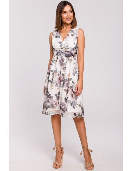 S225 Šifoninė suknelė be rankovių - 1 modelis