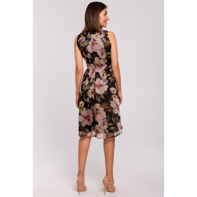 S225 Šifoninė suknelė be rankovių - 3 modelis 2