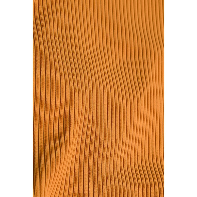 M523 Suknelė su vokeliu ir diržu - garstyčių spalvos 2