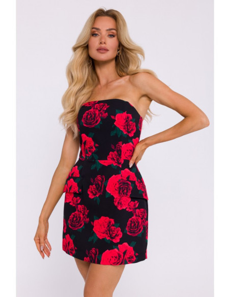 M795 Mini raštuota korsetinė suknelė - 1 modelis