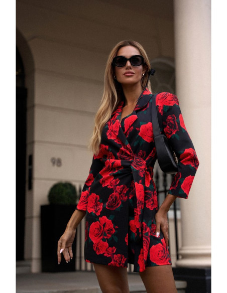 M797 Trumpas kombinezonas su raštuotais raiščiais - 1 modelis