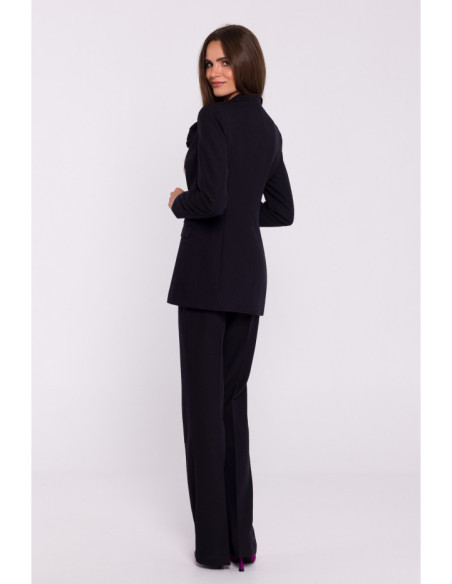 S370 Striukė su gėle - juoda