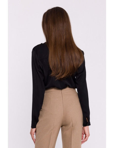 S375 Palaidinė ilgomis rankovėmis - juoda