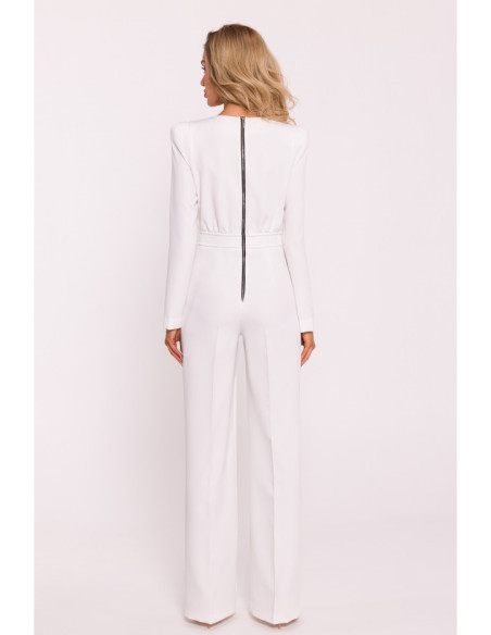 M811 Kombinezonas su diržu - ecru spalvos