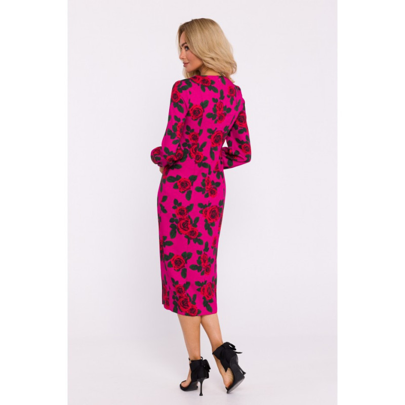 M813 Raštuota suknelė su aukštakulniais iškirpimais - 2... 2