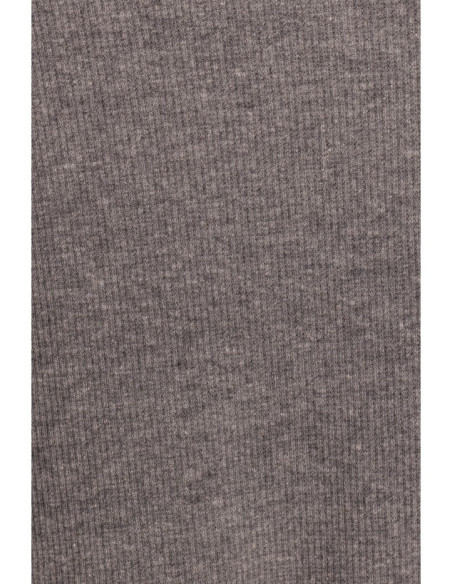 M819 Briaunota mini suknelė su diržu - pilkas melanžas