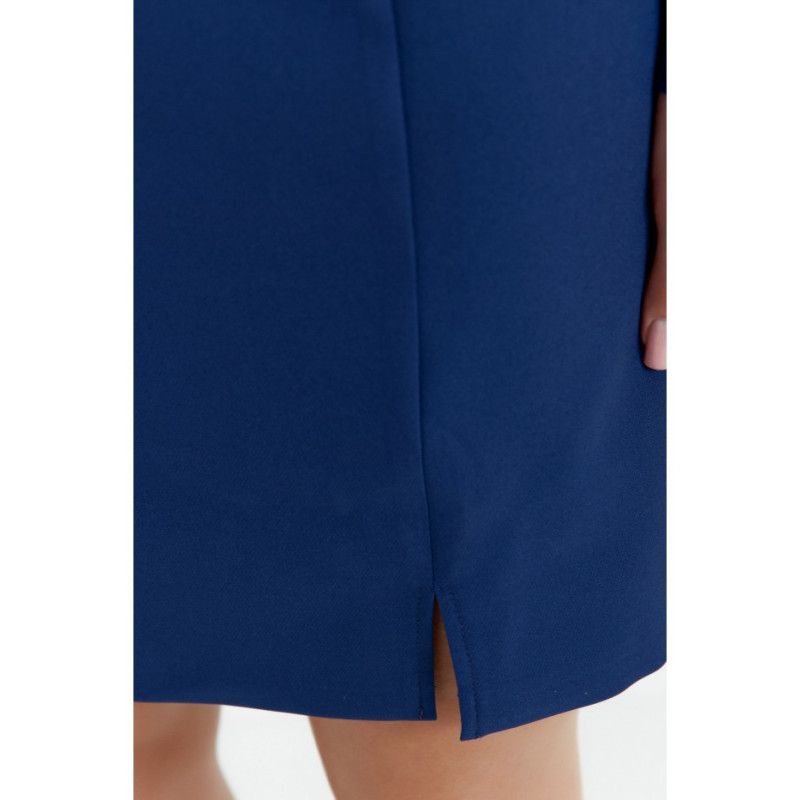 M755 Suknelė su modeliavimo siūlėmis - tamsiai mėlyna 2