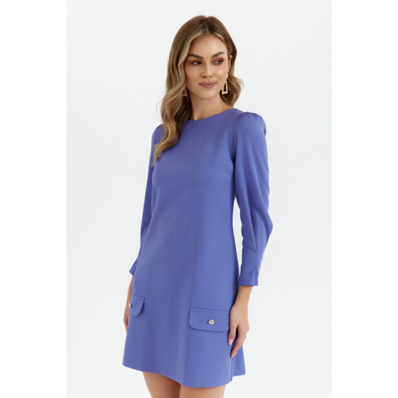 K148 Trapecijos formos suknelė - šviesiai violetinė 2