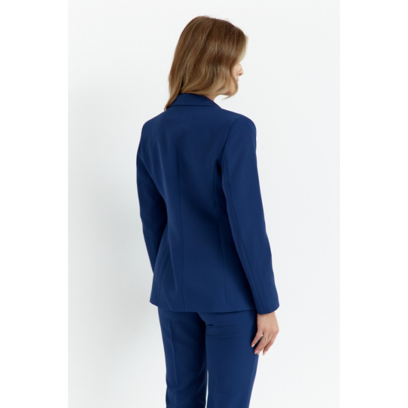 K141 Striukė su dekoratyvinėmis sagomis - tamsiai mėlyna 2