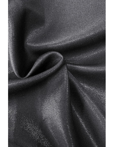  348-10 SCARLETT flared dress with a neckline - black with glitter 