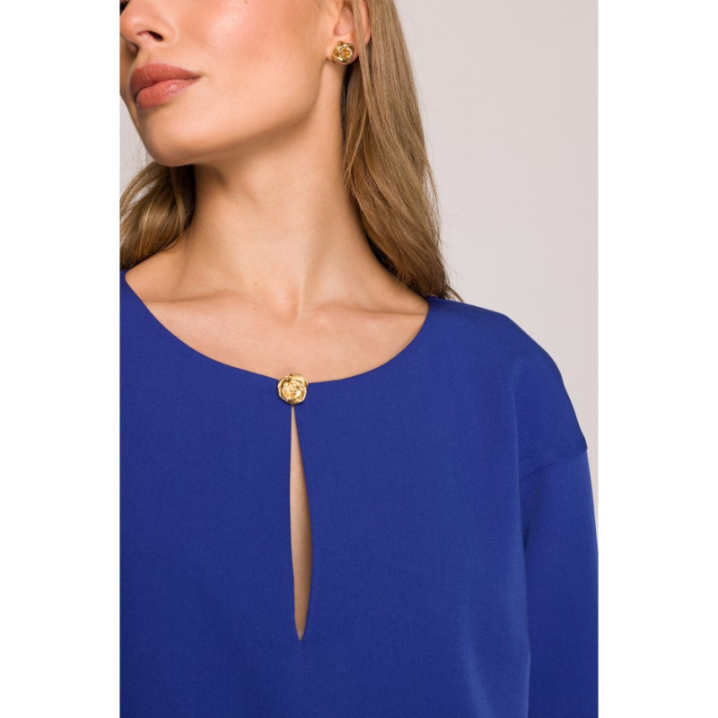 S394 Laisvai krintanti suknelė su ašaros formos iškirpte... 2