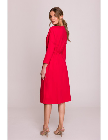 S403 Modalinė oversize suknelė - raudona