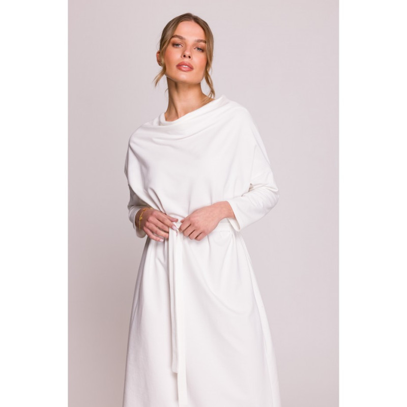 S403 Modalo suknelė oversize - ecru spalvos 2
